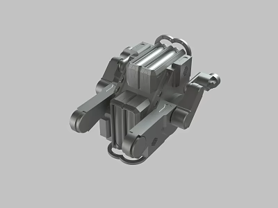 Metal Mechanical Component With Industrial Design And Intricate Structural Details 3d model