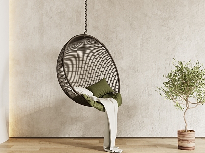 Modern Hanging Chair Hanging Basket Leisure Hanging Chair Balcony Hanging Chair Rocking Chair Swing Chair 3d model