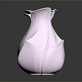 Sculpted Vases In White Green Pink With Modern Design And Smooth Surface
