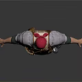 Man Wearing Red Bandana White Shirt Brown Utility Belt Black Shorts And Brown Boots
