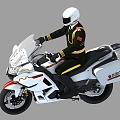 State Guest Motorcycle Armed Police 3d model