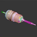3D Rendered High Precision Automotive Gear Shaft Assembly With Metal Mechanical Structure