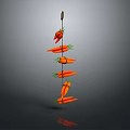 Fresh Carrots with Green Tops Vertically Strung on a Metal Rod for Vibrant Food