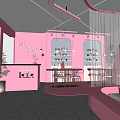 Pink Beauty Hair Salon Interior With Nail Art Eyelash Services And Styling Space