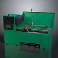Green Industrial Machine Tool With Control Panel Rotating Parts And Steel Structure