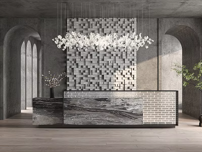 Quiet reception desk front desk