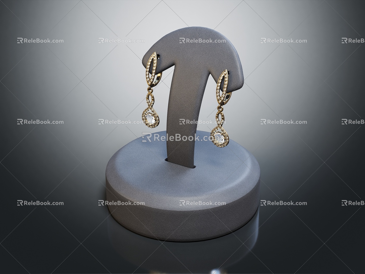 Modern Earrings Drop Earrings Stud Earrings 3d model