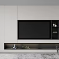 Modern TV background wall Simple TV background wall 3d model