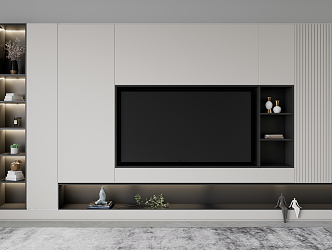 Modern TV background wall Simple TV background wall 3d model