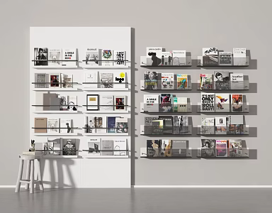 Modern Bookshelf 3d model