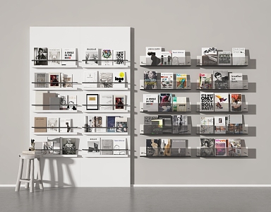 Modern Bookshelf 3d model