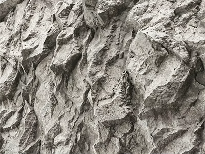 Gray Natural Rock Texture Background Wall With Rough Surface For Interior Design 3d model