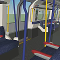 Modern Metro Interior Design With Comfortable Seats Large Windows And Elegant Lighting 3d model