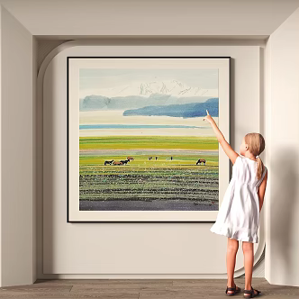 Modern Decorative Hanging Painting 3d model