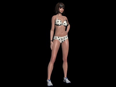 Daughter figure swimsuit underwear sneaker shoes model