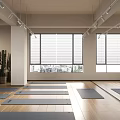 Modern Minimalist Office Reception With Wooden Counter And Pendant Lights
