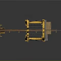 Yellow Heavy Duty Industrial Crane With Extended Boom And Cargo Lifting Structure