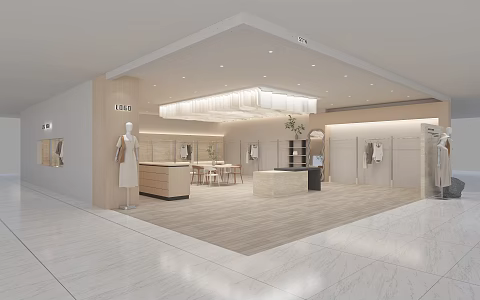 Women's clothing store 3d model