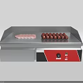 Electric Griddle with Stainless Steel Surface for Cooking Sliced Meat and Sausages