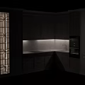 Modern Gray Kitchen Cabinets With Glass Door Design Stone Backsplash And Built In Oven