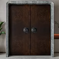 double open door 3d model
