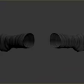 Character Creature Pair Of Gray Wrinkled Long Tube Limbs 3D Render