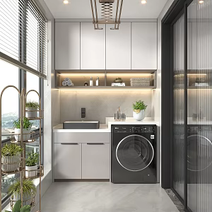 Modern Balcony 3d model