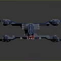 Sleek Sci Fi Spaceship Design With Blue Gray Exterior Multiple Thrusters And Cockpit