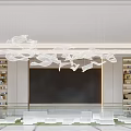 Spacious Modern Sales Office Interior With Bookshelves Round Tables Sofas And Floor To Ceiling Windows