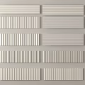 Stylish White Wall Panels Featuring Various Striped And Flat Designs For Interior 3d model