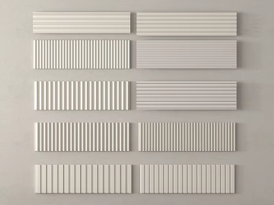 Modern wall board wave board 3d model