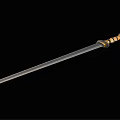 Classic Metal Sword Weapon With Sharp Blade And Decorative Wooden Hilt Design