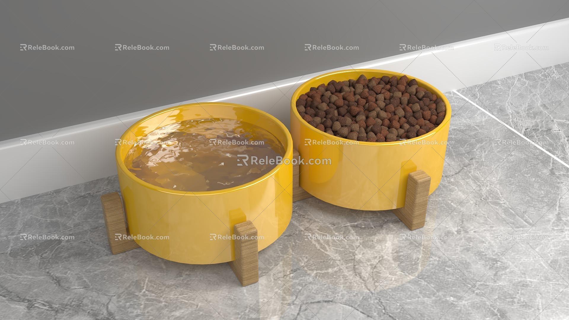 Cat Food Cat Food Bowl Dog Food Dog Food Bowl Pet Bowl Pet Water Bowl 3d model