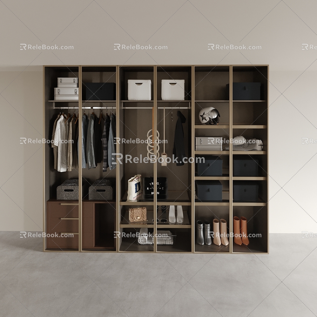 Wardrobe Locker Decorative Cabinet Bookcase Storage Cabinet Side Cabinet Wall Cabinet 3d model