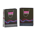 Bai'ao Technology Handbags With Colorful Wave Patterns And True Beauty Slogan On Dark Background