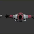 Detailed Warrior Armor Design With Red Accents Silver Plates And Long Sword