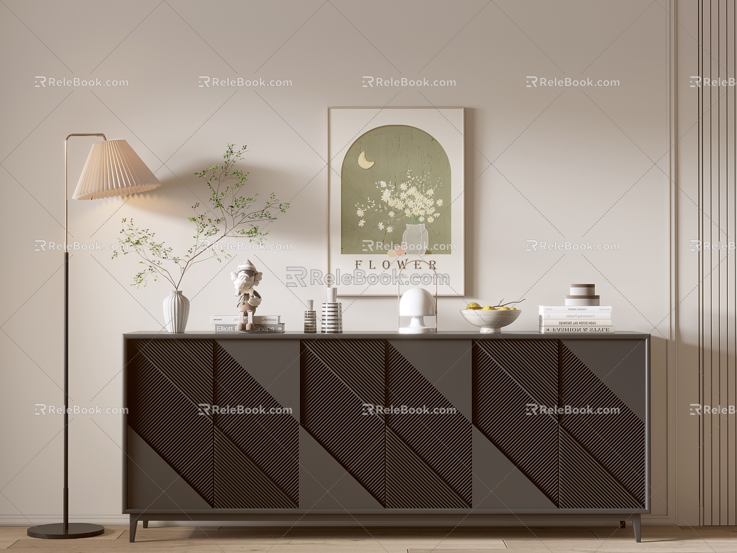 Black Cabinet Whole Cabinet Sideboard Cabinet Balcony Cabinet Locker Entrance Cabinet 3d model