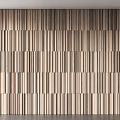 Wooden Wall Paneling For Modern Textured Interior Decor 3d model