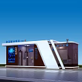 Smart Station Service Center With Modern Design Glass Windows And Digital Service Counters