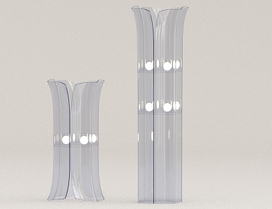 Transparent floor lamp 3d model