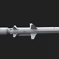 LUCH Missile White Body With Fins Military Weapon Aerodynamic Design Structure