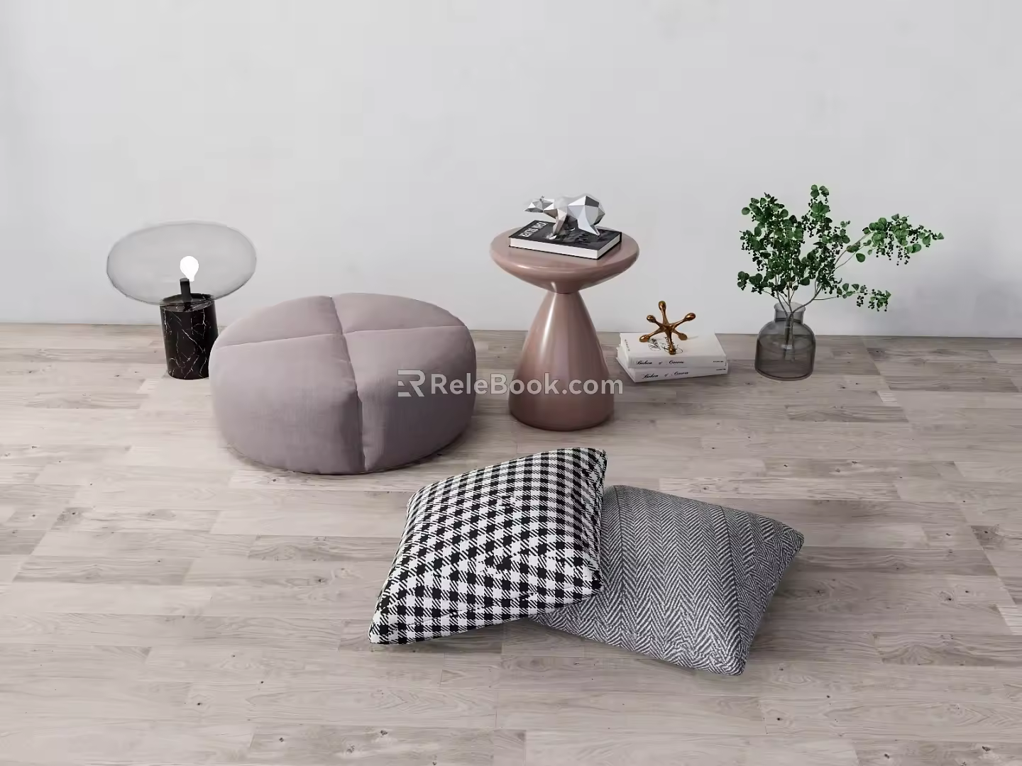 modern sofa stool bed end stool 3d model