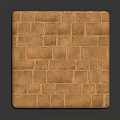 Wooden Stone Cube With Intricate Brick Pattern Surface And Solid Structure