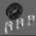 Black Textured Tire And Three Silver Alloy Wheel Rims With Spoke Design Living Supplies