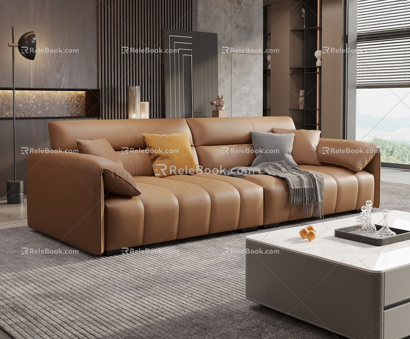 Double sofa 3d model