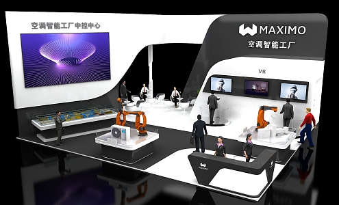 Modern Booth Exhibition Hall 3d model