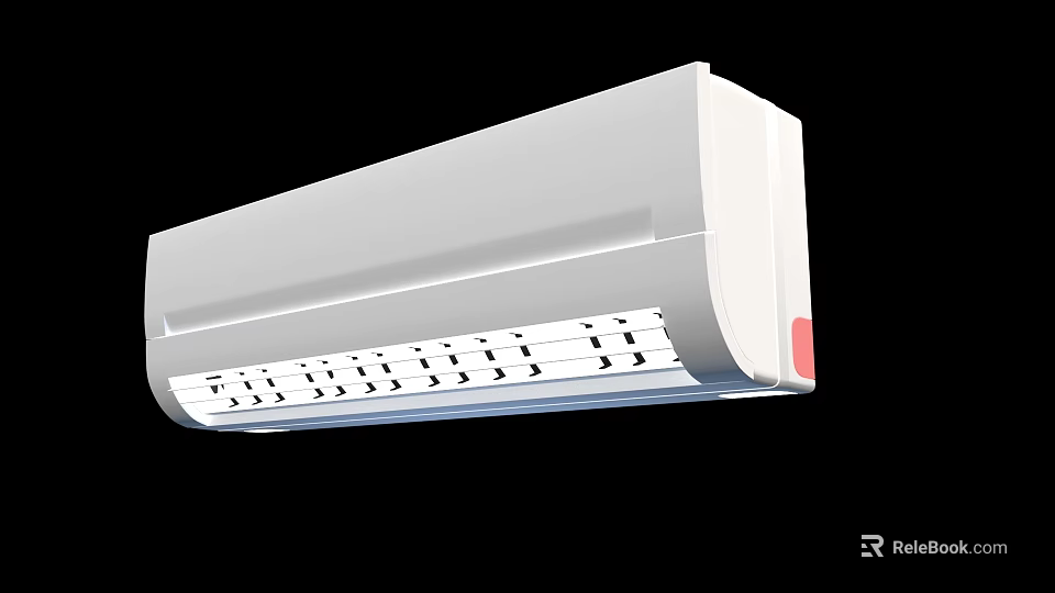 Modern White Wall Mounted Air Conditioner Fan With Efficient Cooling Ventilation 3d model 