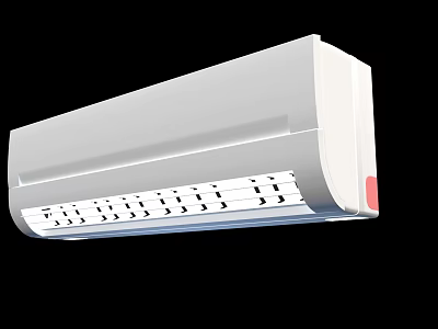 Modern White Wall Mounted Air Conditioner Fan With Efficient Cooling Ventilation 3d model