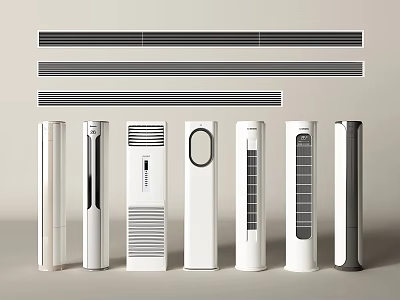 Modern air conditioner vertical air conditioner air conditioner air outlet air conditioner cabinet inverter air conditioner 3d model
