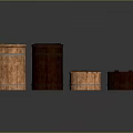 Wooden Barrels As Household Items With Different Sizes And Natural Wooden Texture